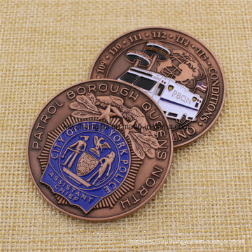 Обычная металлическая эмаль Us Nypd Challenge Coin